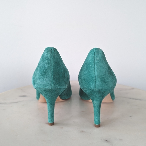 Ann Taylor Mila Jade Green Suede Pumps - Picture 8 of 11